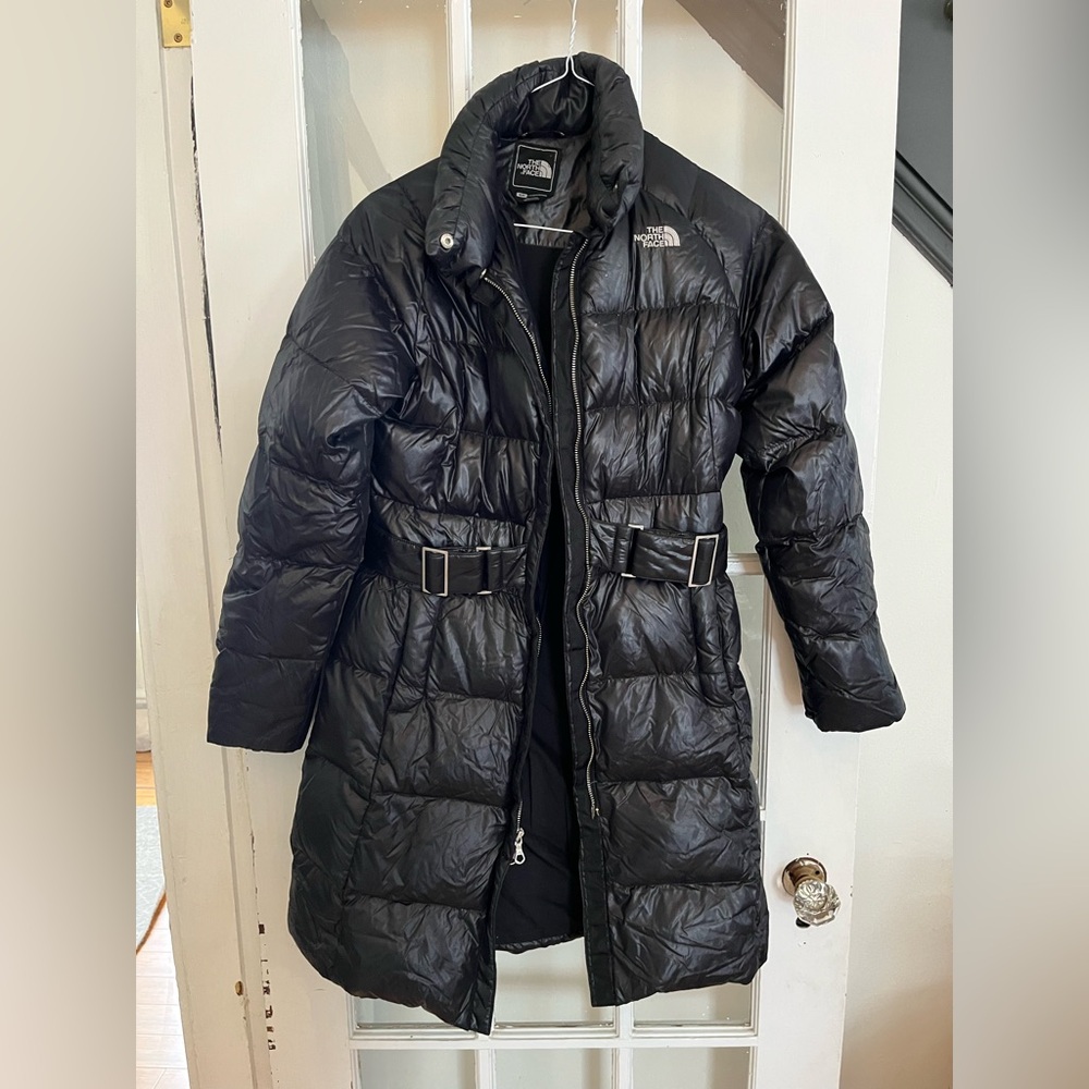 The North Face Women's Belted Black Puffer Jacket-PLEASE READ